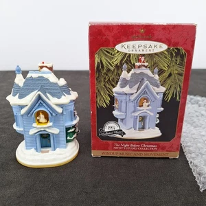 1997 Hallmark Ornament La noche antes de Navidad movimiento musical cuerda con caja - Imagen 1 de 16