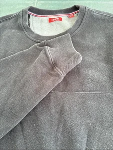 IZOD Herren Crewneck Sweatshirt Tall L Schwarz Pullover Langarm Baumwollmischung - Bild 1 von 7