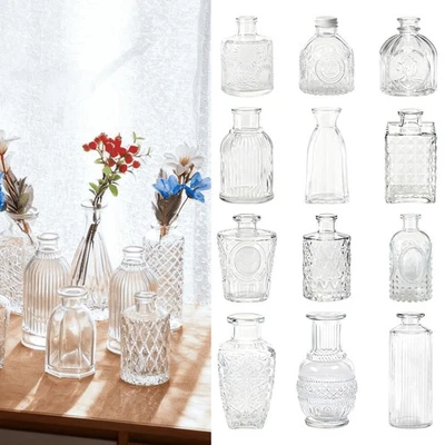 Vasenset 16er Glasflaschen mini Vasen Set Vase Blumenvase Glasvase für Deko Neu - Bild 1 von 4