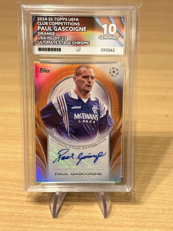2024-25 Topps UEFA Paul Gascoigne Ultimate Stage Auto /25 Rangers ACE 10 - Image 1 of 1