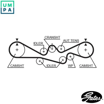 TIMING BELT 5241 FOR SUBARU LEGACY/Mk/II/�/Station/Wagon FORESTER LIBERTY 2.2L - Image 1 of 4