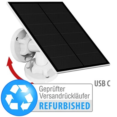 revolt Solarpanel für Akku-IP-Kameras mit USB-C, Versandrückläufer - Bild 1 von 4