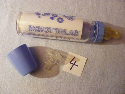 große SCHOTTGLAS Babyflasche PUSSYCAT  ( NUK ) 70er Jahre Nr. 4 - Bild 1 von 4