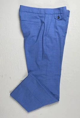 Banana Republic Logan Fit 有内衬弹力羊毛正装裤。 粉蓝色,女式 4 码 — 第 1/4 张图片