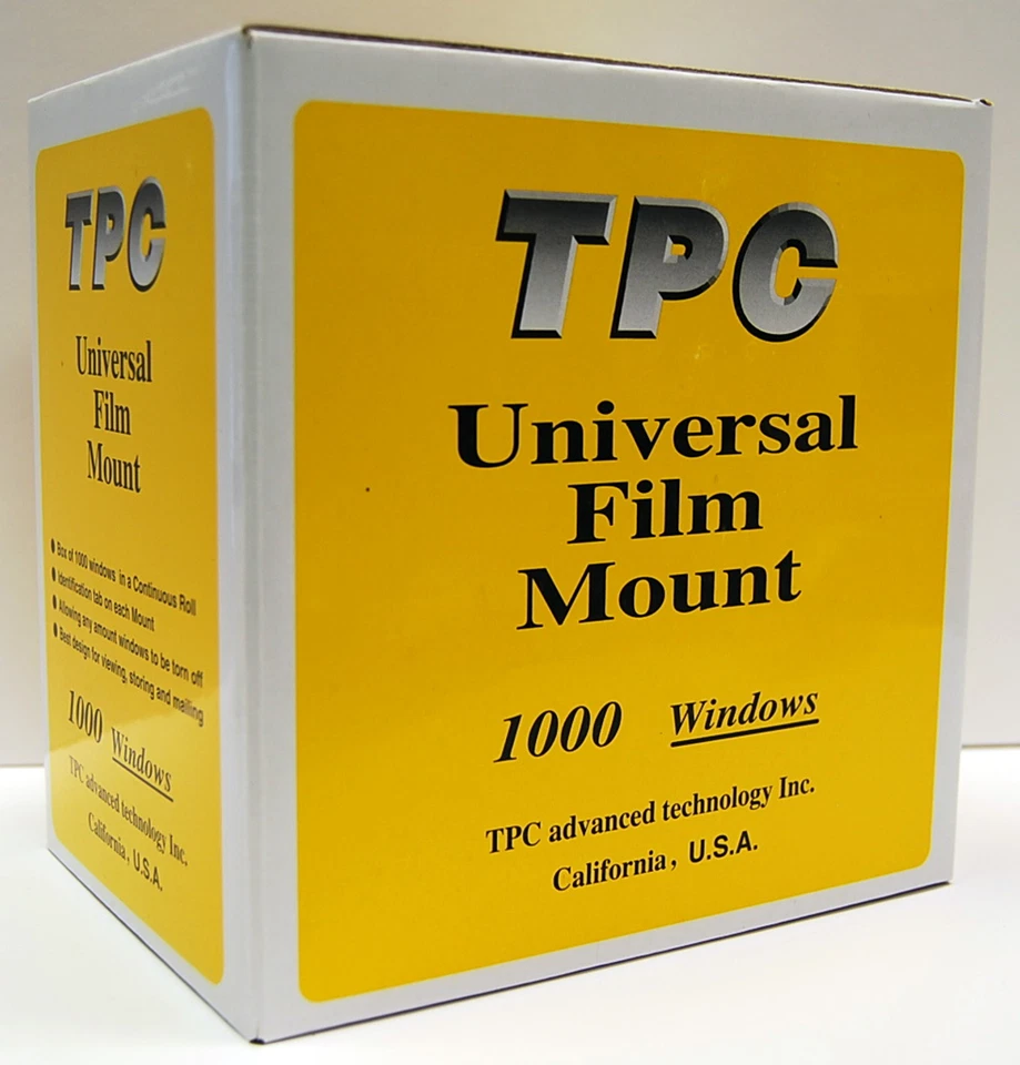 TPC Advanced Technology Universal Cut-Apart X-Ray Film Mounts. Roll of 1000