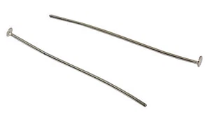 Pack of 100 Silver Plated Headpins Jewellery Making Findings (2-80) - Picture 1 of 2