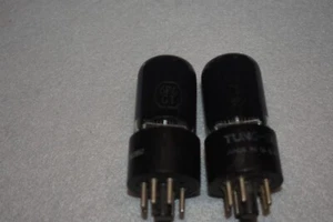 6F6GT Tung Sol Black Glass Audio Receiver Vacuum Tubes Match Tested Pair - Picture 1 of 7