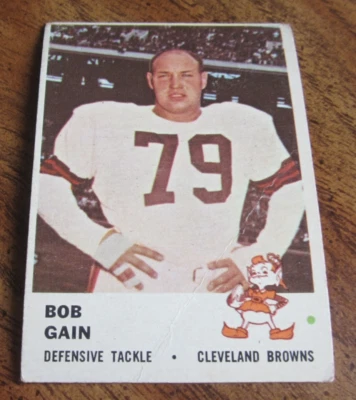 Bob Gain 1961 Fleer #19 Trading Card NFL Football Cleveland Browns - Image 1 of 2