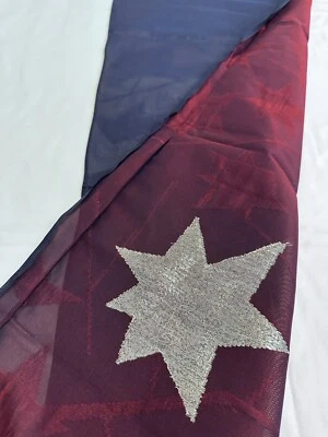 Vintage Japanese kiomono Sya fabric silk Navy Base 13" x 30" Long  v193 - Image 1 of 4