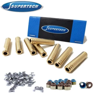 Supertech Valve Guides + Seals + Keeper Honda Acura B16A B18C DOHC VTEC B-Series - Picture 1 of 1