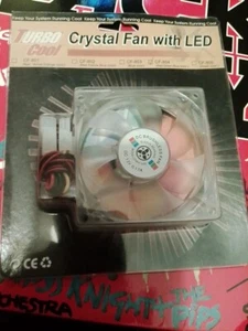 Vintage Turbo Cool Crystal P C 8cm Fan With LED CF-804 (Red, Green, Blue LED) - Picture 1 of 4