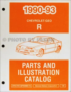 Libro de piezas Geo Storm Master 1990-1993 Chevy OEM números de pieza e ilustraciones - Imagen 1 de 2
