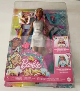 Nuevo en paquete: cubierta dentada con abolladuras de cabello de fantasía de Barbie de sirena a unicornio - Imagen 1 de 2