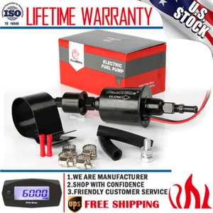 12V Universal 5-9psi Gas Diesel Inline Low Pressure Electric Fuel Pump HEP-02A - Picture 1 of 11
