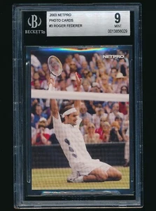 2003 NetPro Photo Card Rookie #3 Roger Federer RC BGS 9 Mint - Bild 1 von 2