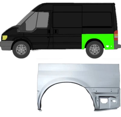 Guardabarros para Ford Transit Corta Distancia entre Ejes 2000-2013 Trasero Izq - Imagen 1 de 3