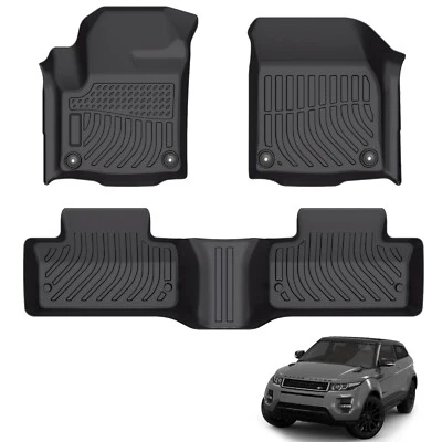 3D Floor Mats for Range Rover/Land Rover Evoque 2011-2019 2-Rows Car Liners TPE - Image 1 of 4