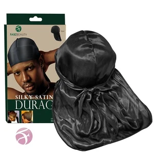 Luxury Silk Black Durag for Men & Women Bandana Sports Du-Rag Headwrap - Picture 1 of 6