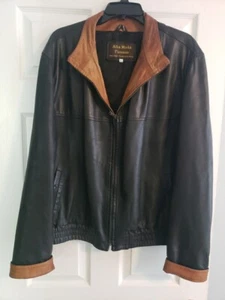 Alta Moda Firenze Leather Jacket Size XL Made In Italy - Picture 1 of 16