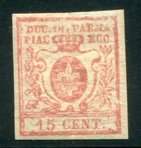 1857 Parma III emissione 15 cent. vermiglio nuovo splendido MLH * - Picture 1 of 1