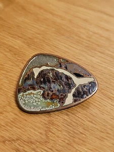 Handmade Enamel Landscape Pin/Brooch On Copper, Signed By Enamelworks - Picture 1 of 4