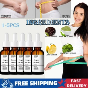 1-5PCS GLP-1 Weight Loss Fat Burner Drops Diet Supplement Slimming Drops 30ml - Picture 1 of 14