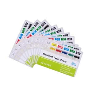 10X AZDENT Dental Endodontic Absorbent Paper Points PP 0.02 15-40# - Picture 1 of 21