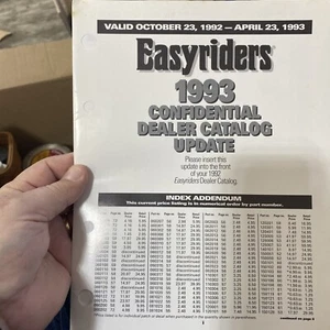 Actualización confidencial del catálogo del distribuidor Easyriders 1993 - Imagen 1 de 13