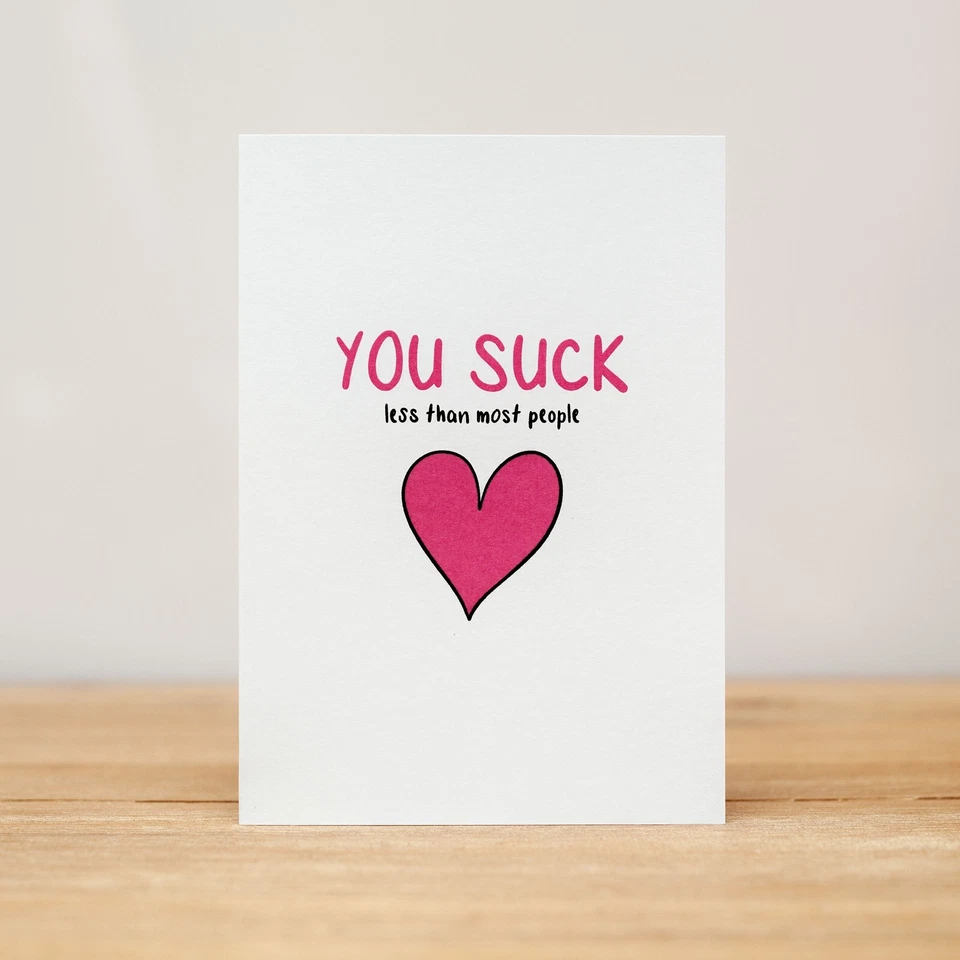 Cartão de amor - Dia dos Namorados, Aniversário, Engraçado, Você Chupa Menos - Imagem 1 de 1