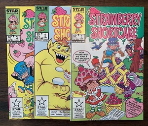 Vintage Strawberry Shortcake Comic Book Lot 1985 1 2 3 VF Star Marvel Universe - Picture 1 of 9