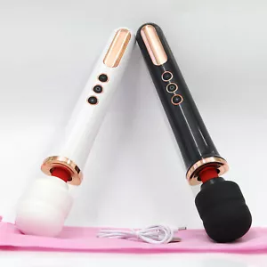 USB Extra Large Handheld Massager Wand Vibrating Massage Roll Body Therapy Motor - Picture 1 of 19