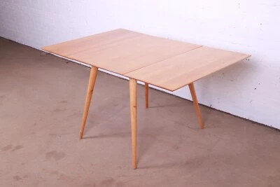 Обеденный стол Paul McCobb Planner Group Solid Maple Drop Leaf, недавно отремонтированный - Изображение 1 из 4