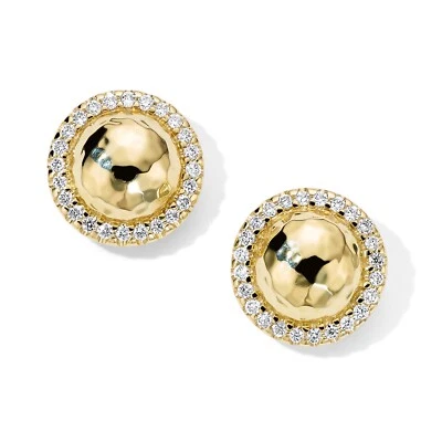 IPPOLITA Diosa Polvo de Estrellas Pequeña Cúpula Pendientes Diamantes Oro Amarillo 18K Foto 1 de 4