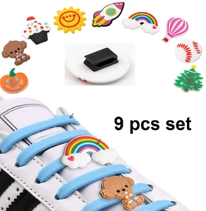 Charms Set For Rubber shoelaces Elastic Shoe Laces including fluorescent Charms - Picture 1 of 4