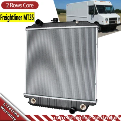2-Rows Radiator Fit Freightliner MT35 MT45 MT55 FL112 FLD112 1997-2002 5.9L 6.7L Foto 1 de 4