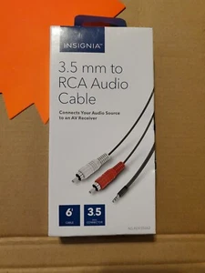 Insignia 6' 3.5 Mm To Stereo Audio Rca Cable - Picture 1 of 1
