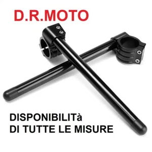 Kit semimanubri racing 58 mm ergal CNC ALLUMINIO colore nero stelo e bracciale  - Foto 1 di 1