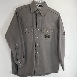 RASCO FR Gray Pearl Snap Med Reg Flame Resistant Western Workwear Herren Hemd - Bild 1 von 7