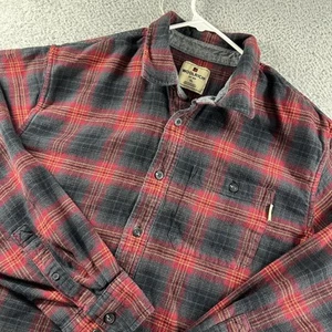Woolrich Flannel Shirt Mens XL Plaid Button Up Red Long Sleeve Outdoors Pattern - Picture 1 of 10