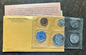 Juego de monedas de prueba de acuñación de Estados Unidos 1957 - 5 monedas - prueba de gemas - sin precio base - Imagen 1 de 2
