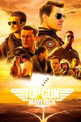 NEW TOP GUN MAVERICK 2022 MOVIE POSTER PREMIUM WALL ART PRINT SIZE A5-A1 - Image 1 of 4