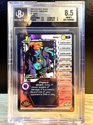 DBZ CCG DRAGON BALL Z BIDO LV1 #7 BGS 8.5 NM-MT+ KID BUU BOJACK UNBOUND SUBSET - Image 1 of 2