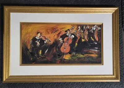 Beautiful Oil Painting Musical Orchestra - Image 1 of 4