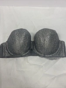 Victoria’s Secret Dream Angels Strapless Push Up size 38C gray sparkle bra - Picture 1 of 5