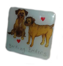 Barking Borders Fridge Magnet, Alex Clark, Border Terrier, Dogs, Kitchen FM11