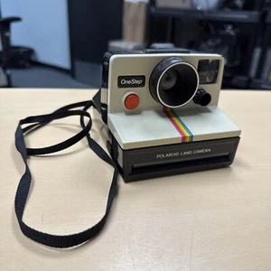 Untested Vintage Polaroid One Step SX-70 Instant Film Land Camera Rainbow Stripe - Picture 1 of 9