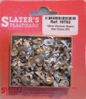 Slaters 16T02 50 X Dinorwic Quarry Rail Chaises Métal Blanc 16mm Échelle 32mm - Photo 1/4