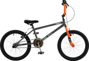 Bicicleta BMX Zombie Outbreak para niños 20" rueda de una sola velocidad estilo acrobacia gris/naranja - Imagen 1 de 1