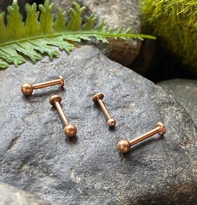 1 pieza Push In Top Ball PVD 16g Labret Monroe Stud Labio Anillo Hélice Oreja Cartílago Foto 1 de 4