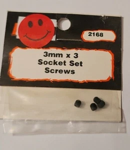 Du-Bro Set Screws M3x3mm DuBro Rc Hardware 3x3mm 4 pcs 2168 - Picture 1 of 1